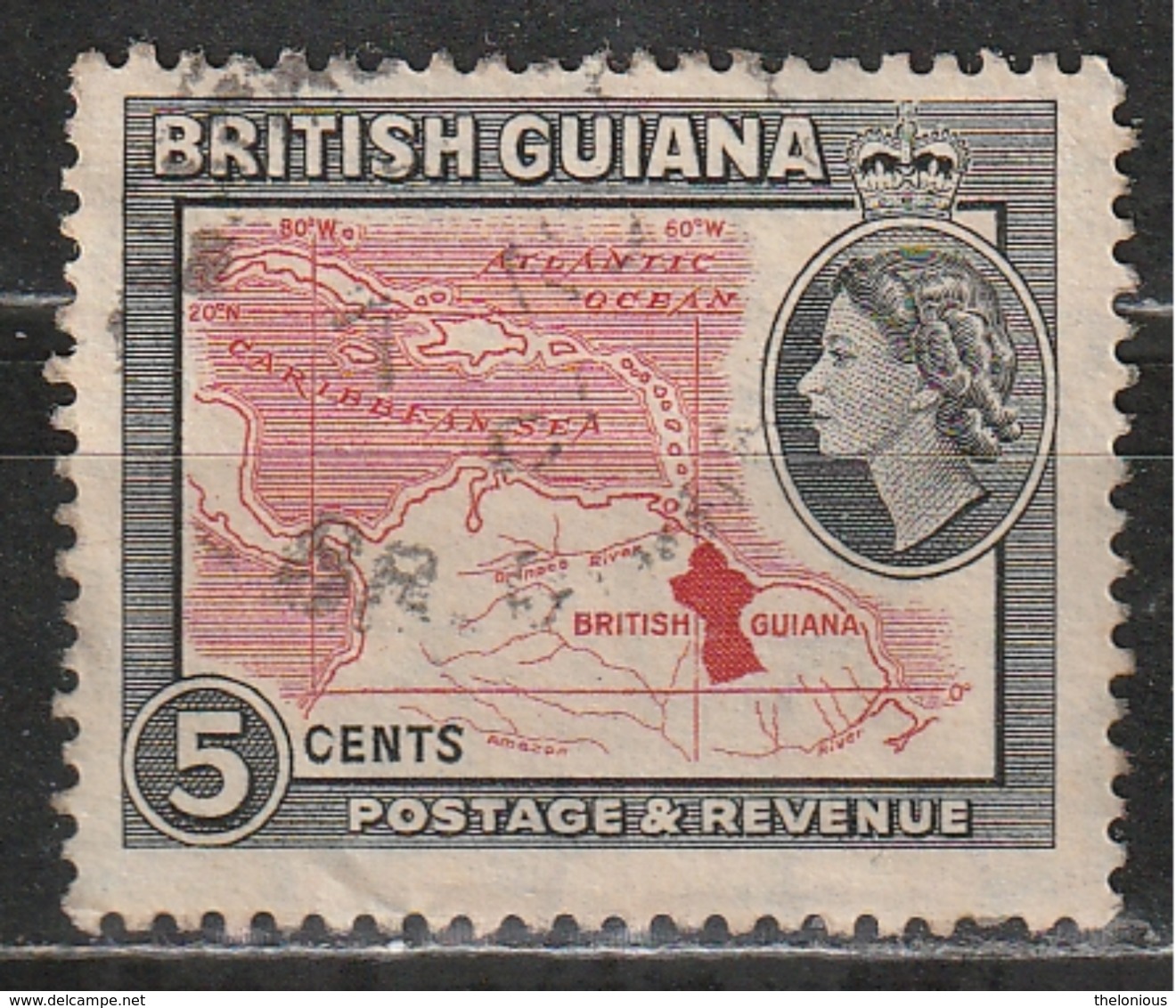 * Guiana Britannica 1954 Map - Mappe | Regine - British Guiana (...-1966)