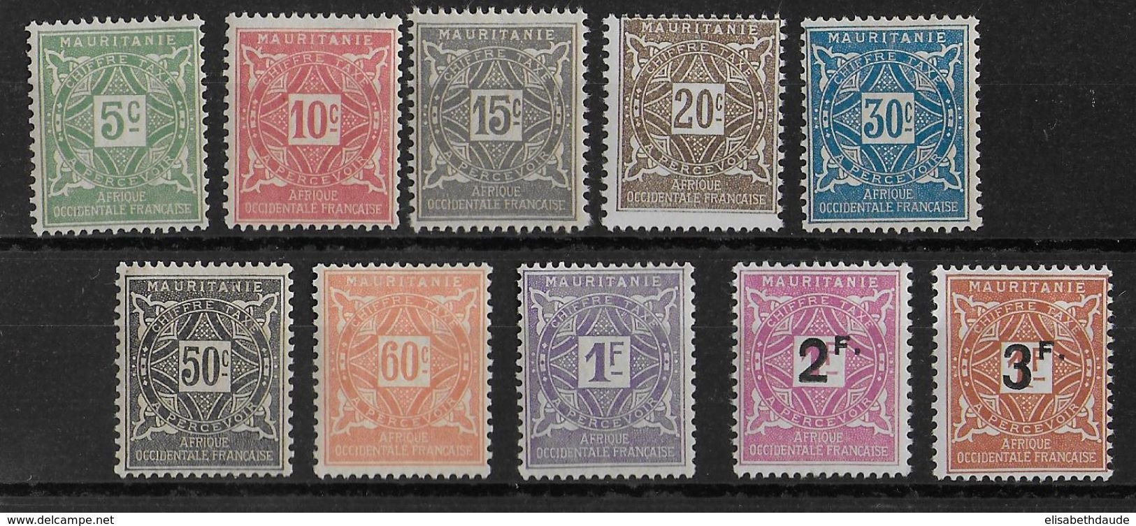 MAURITANIE - TAXE YT N° 17/26 * MH - COTE = 17.75 EUR. - Ungebraucht