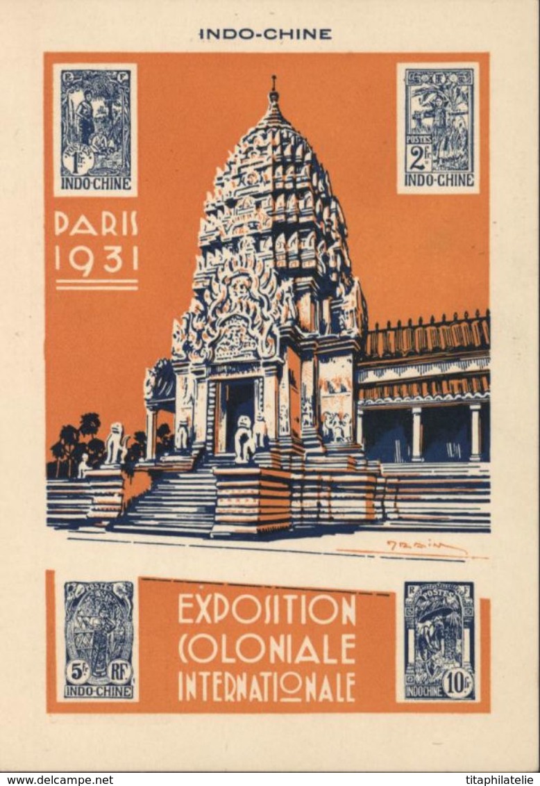 Entier 15ct Brun Storch G2a Indochine 3 11 31 CP Exposition Coloniale Internationale De Paris 1931 - Cartes Postales Types Et TSC (avant 1995)