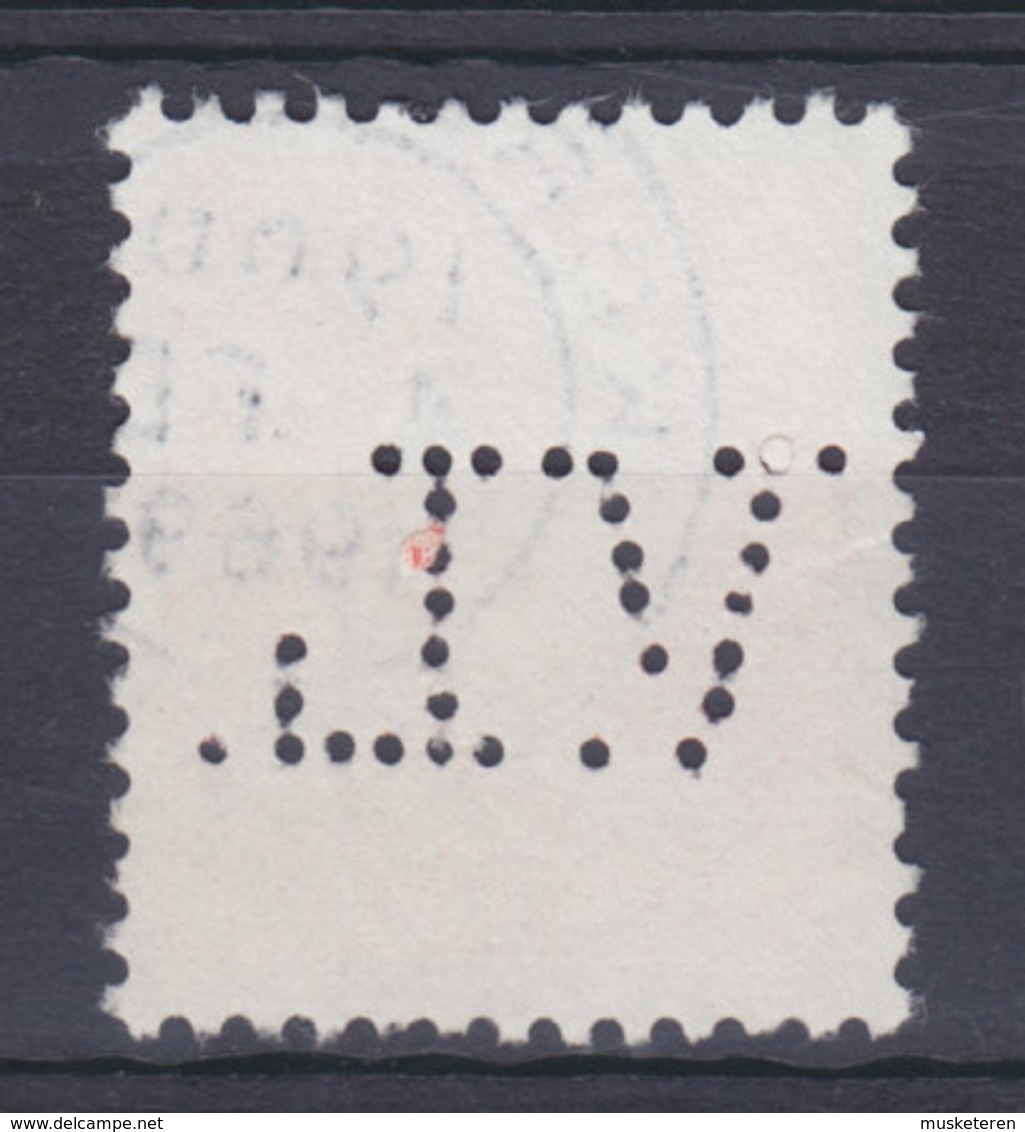 Denmark Perfin Perforé Lochung (V15) 'V.L.' V. Løwener, København Fr. IX. Stamp (2 Scans) - Abarten Und Kuriositäten