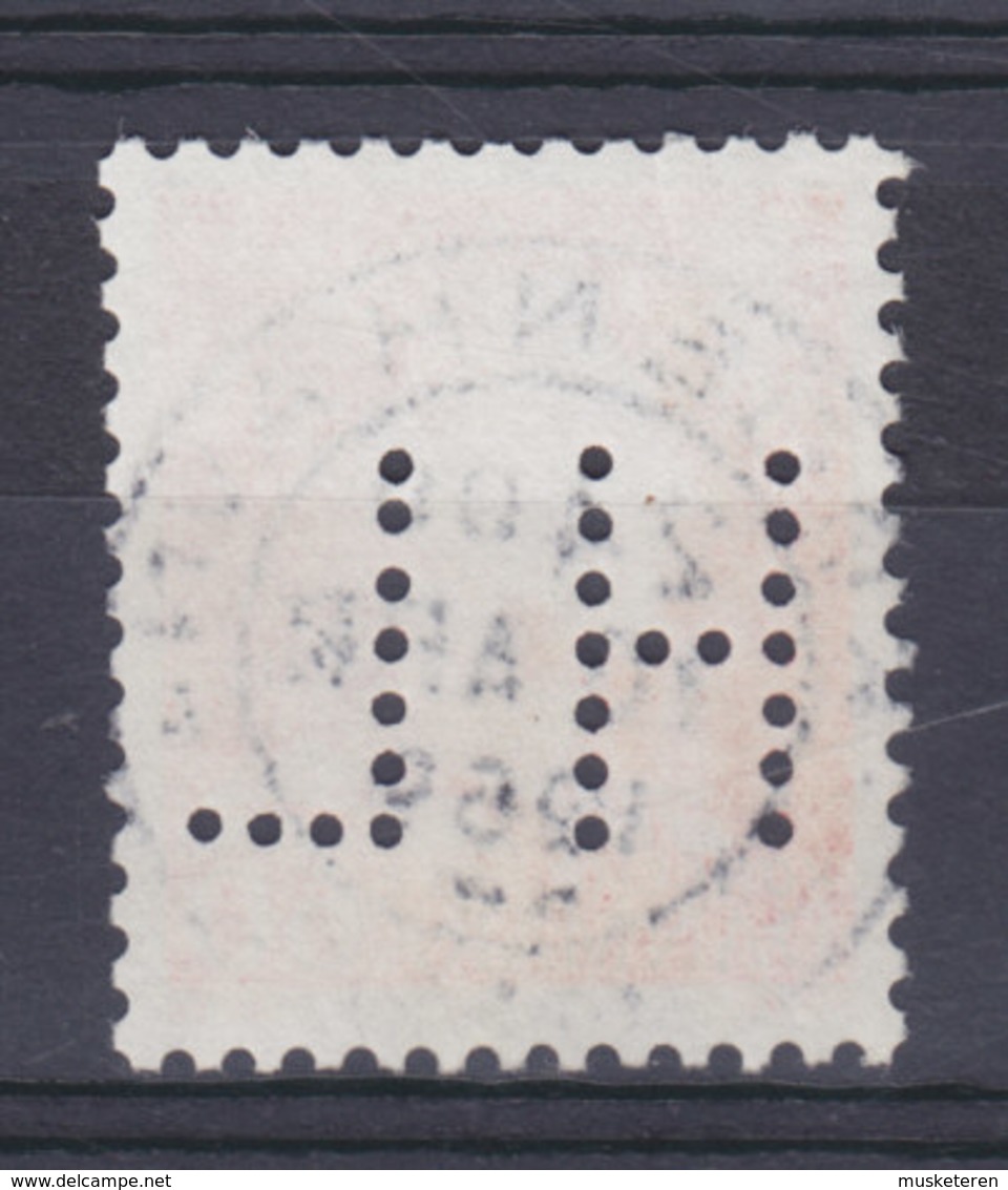 Denmark Perfin Perforé Lochung (H48) 'H L' Sygekassen Helselaget, København Fr. IX. Stamp (2 Scans) - Abarten Und Kuriositäten