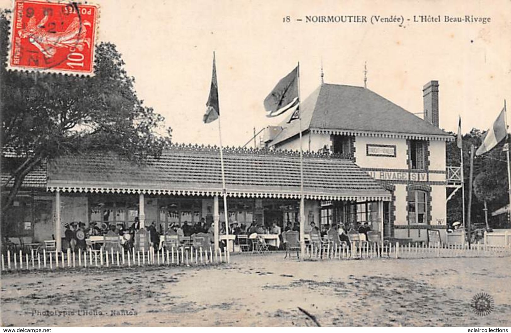 Ile De Noirmoutier   85      L'Hôtel Beau-Rivage       ( 2 Voir Scan) - Ile De Noirmoutier