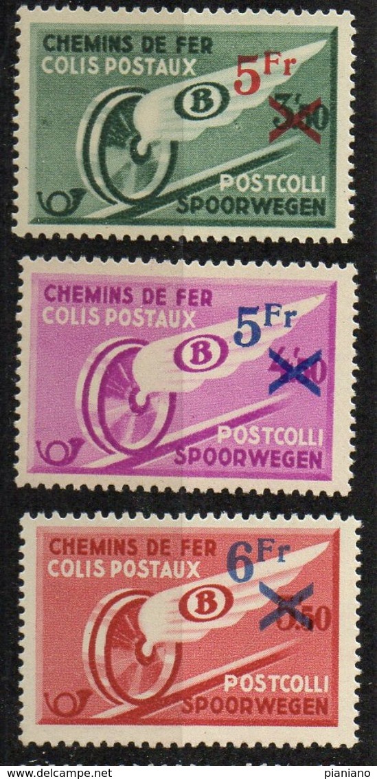 PIA -BEL - 1938 - Francobolli Per Pacchi Postali - Francobolli Precedenti Sovrastampati  -  (Yv Pacchi  202-04) - Luggage [BA]