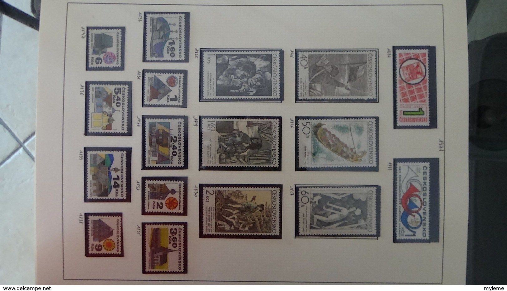 Collection de timbres Tchecoslovaquie ** N° 1615 à 2659 manque 7 timbres . Voir commentaires