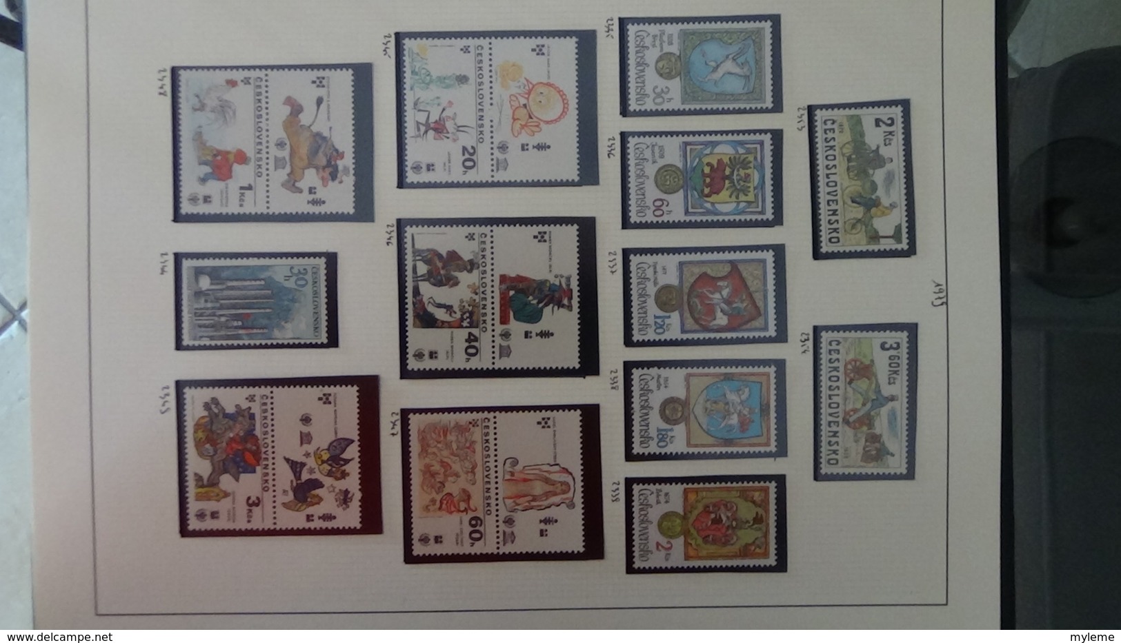 Collection de timbres Tchecoslovaquie ** N° 1615 à 2659 manque 7 timbres . Voir commentaires