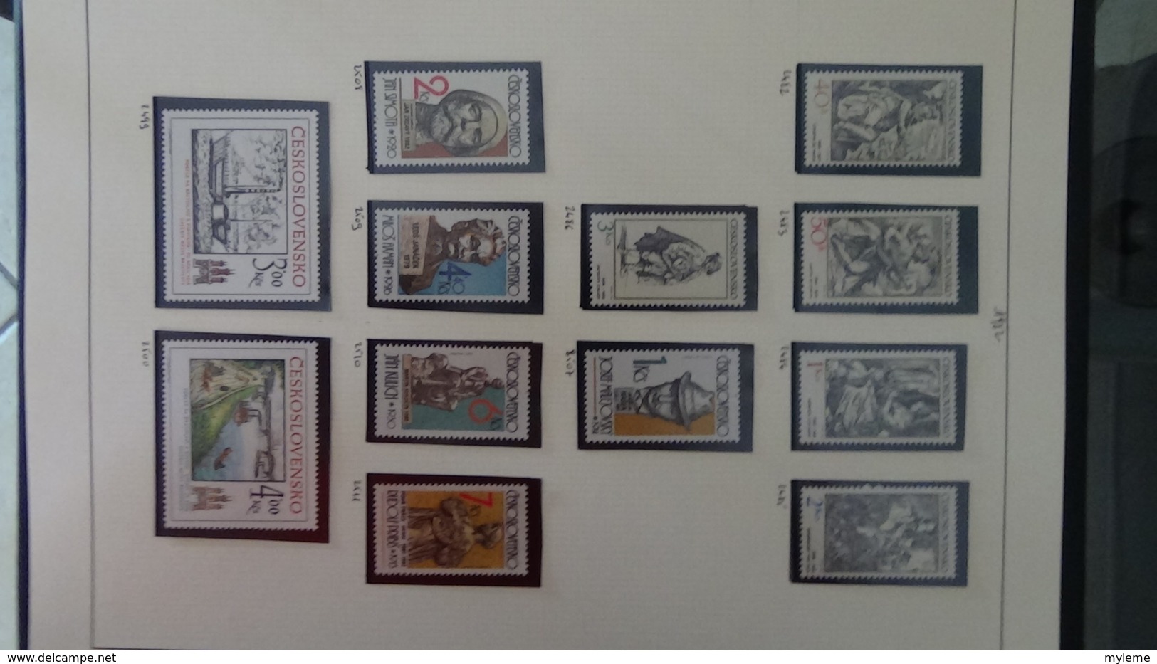 Collection de timbres Tchecoslovaquie ** N° 1615 à 2659 manque 7 timbres . Voir commentaires