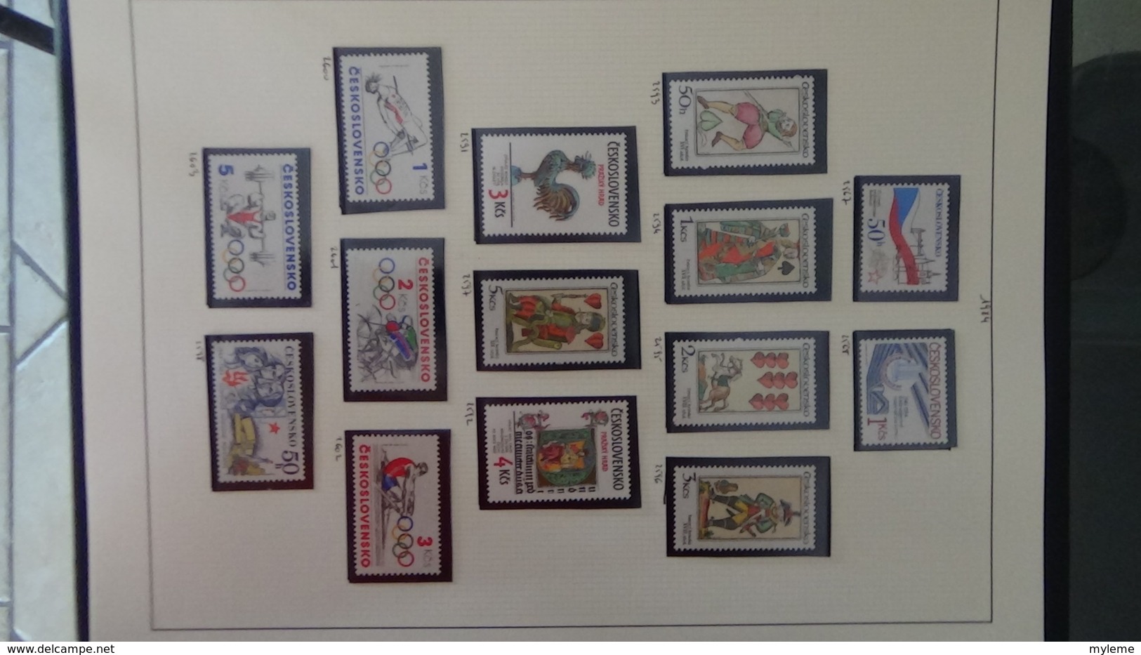 Collection de timbres Tchecoslovaquie ** N° 1615 à 2659 manque 7 timbres . Voir commentaires