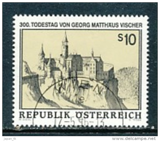 ÖSTERREICH Mi.Nr. 2185 300. Todestag Von Georg Matthäus Vischer - Used - Gebraucht