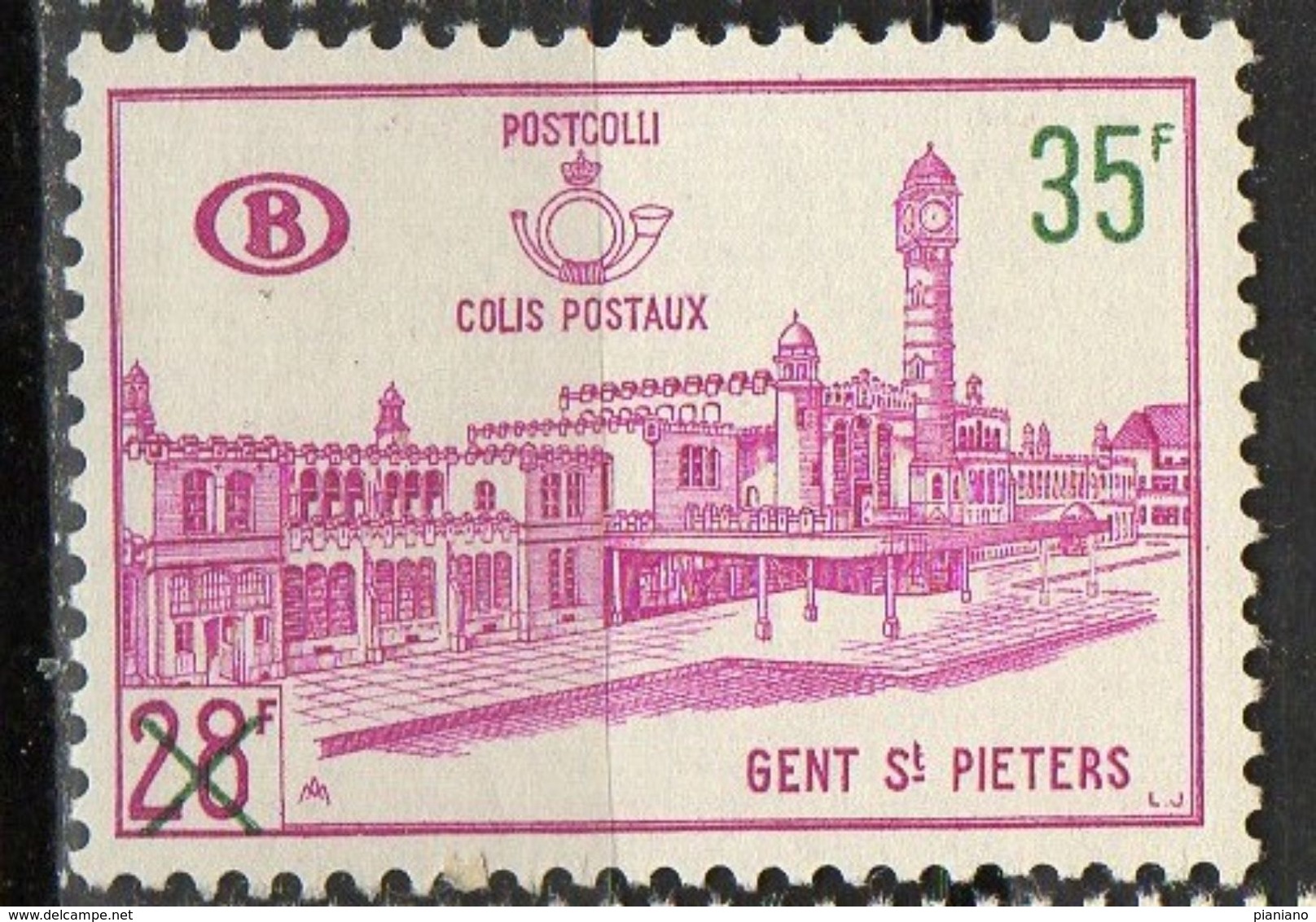 PIA - BEL -  1964 - Stazione Centrale Di Anversa - Francobollo Precedente Sovrastampato-  (Yv PACCHI 377) - Gepäck [BA]