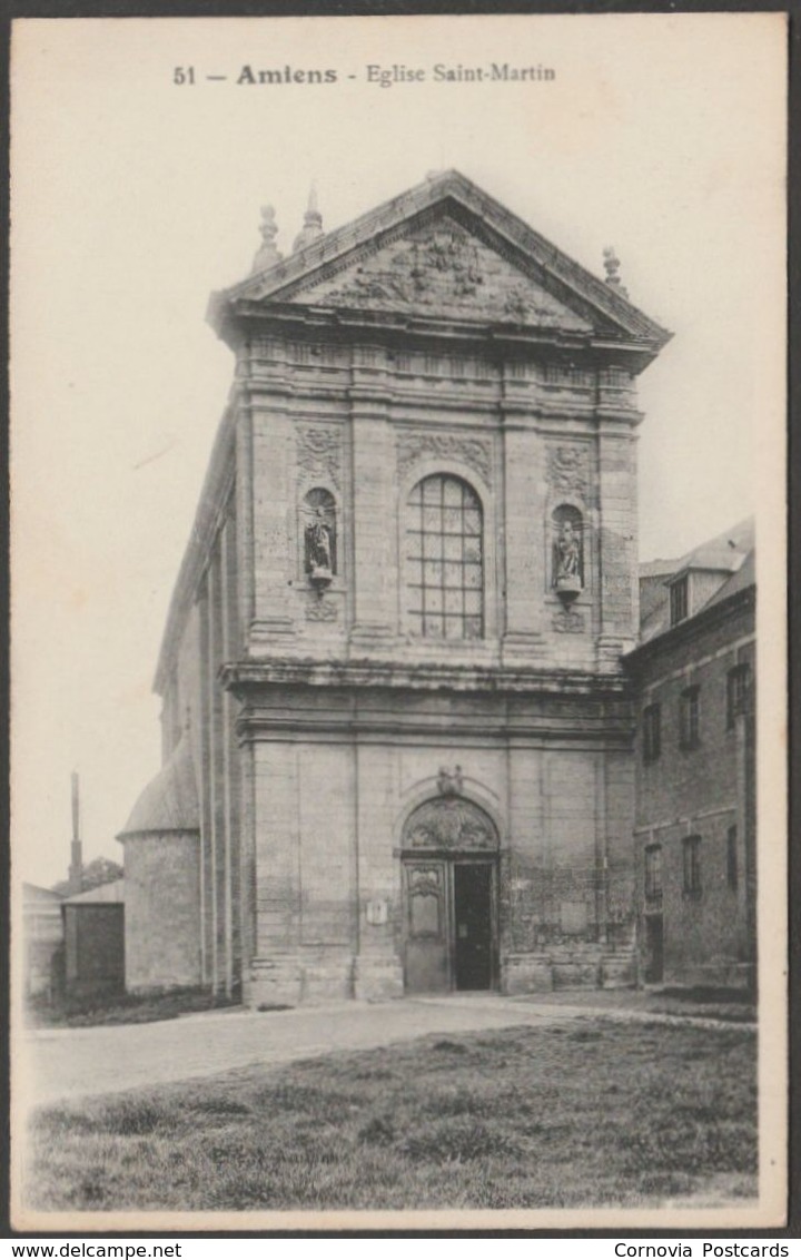 Eglise Saint-Acheul, Amiens, Somme, C.1905-10 - CPA - Amiens