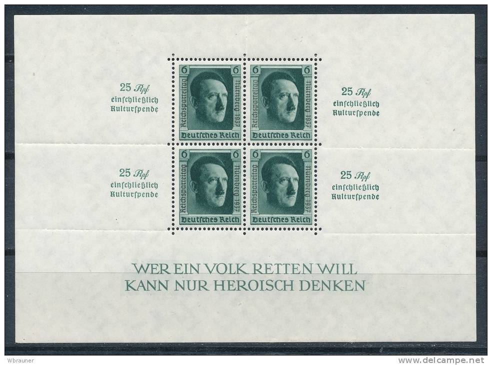 Deutsches Reich Block 11 ** Mi. 320,- - Unused Stamps