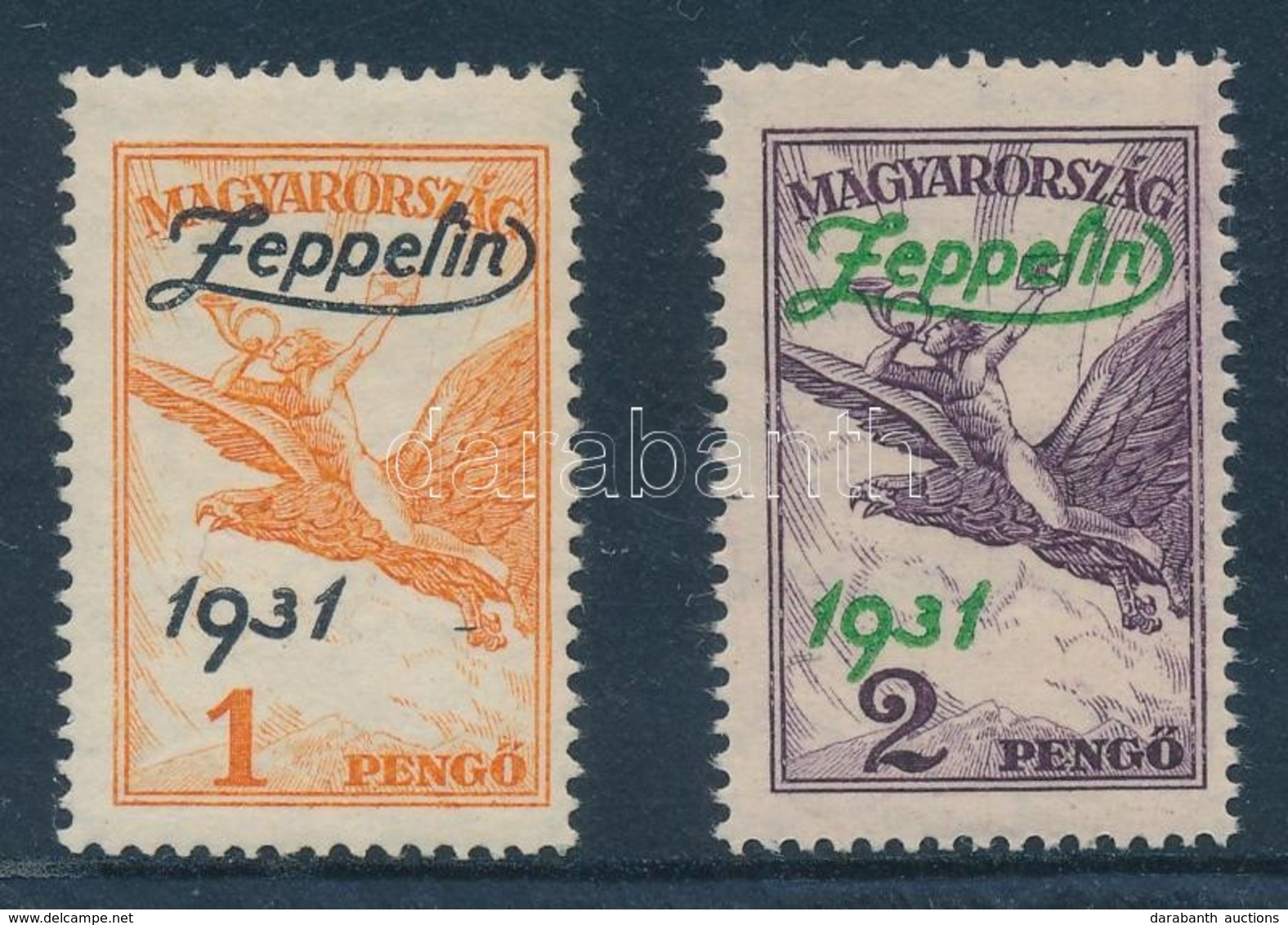 ** 1931 Zeppelin 1P, 2P (24.000) - Other & Unclassified