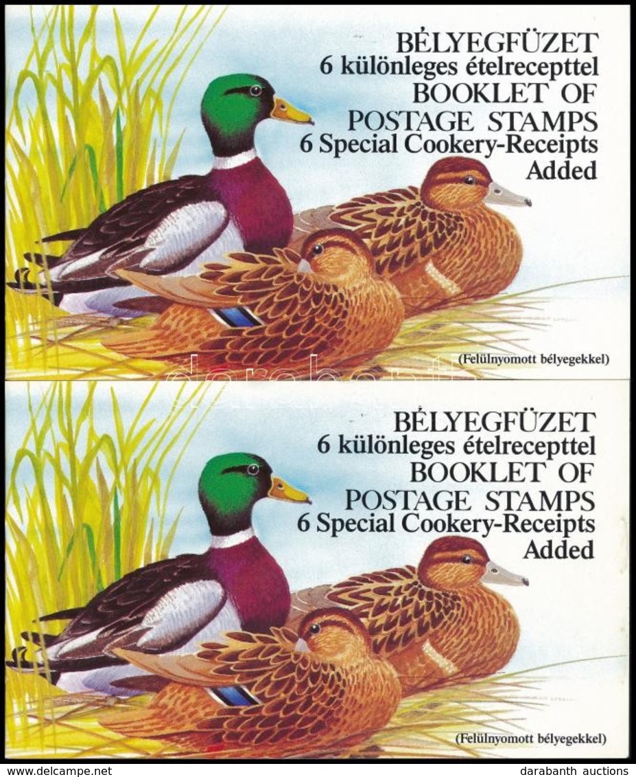 ** 1989 2 Db Récék (felülnyomott) Bélyegfüzet Magyar - Angol Nyelven (min. 10.000) - Other & Unclassified