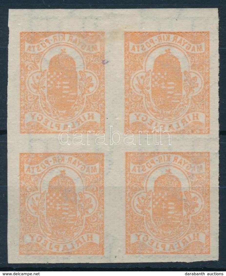 ** * 1909 Hírlapbélyeg Négyestömb Gépszínátnyomattal - Altri & Non Classificati