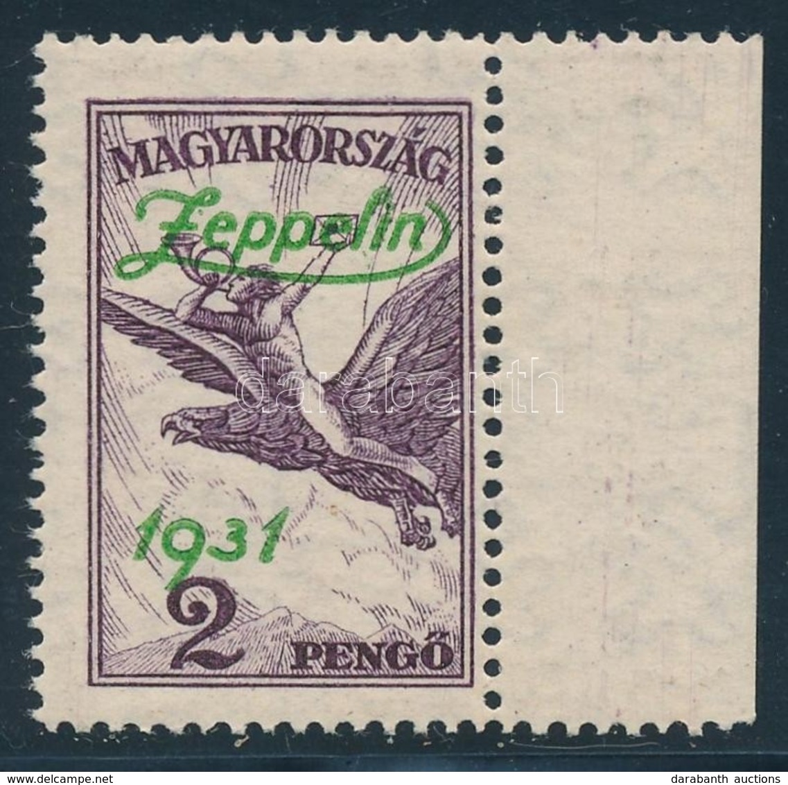 ** 1931 Zeppelin 2P ívszéli Bélyeg (12.000) - Other & Unclassified