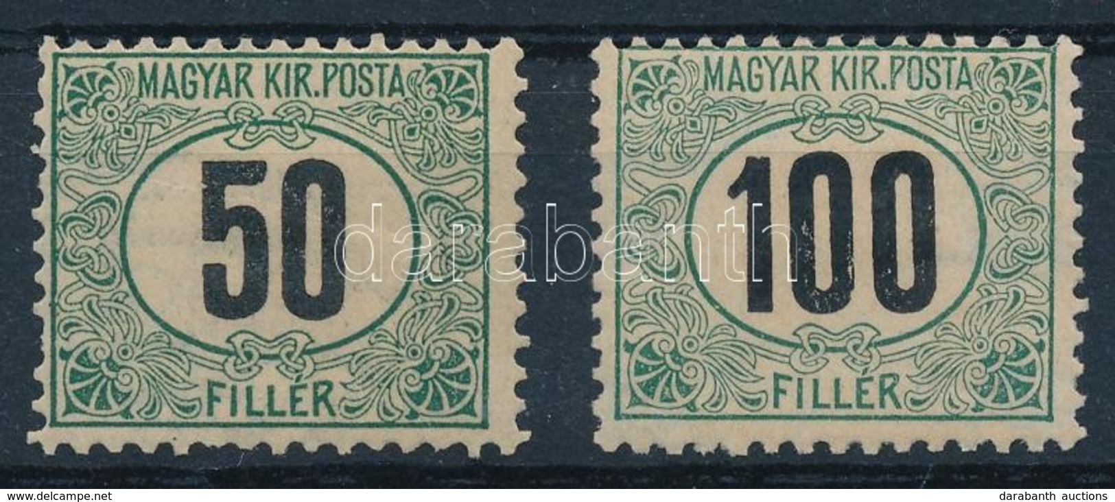 * 1905 Portó 'A' 50f (törés), 100f (14.000) - Other & Unclassified