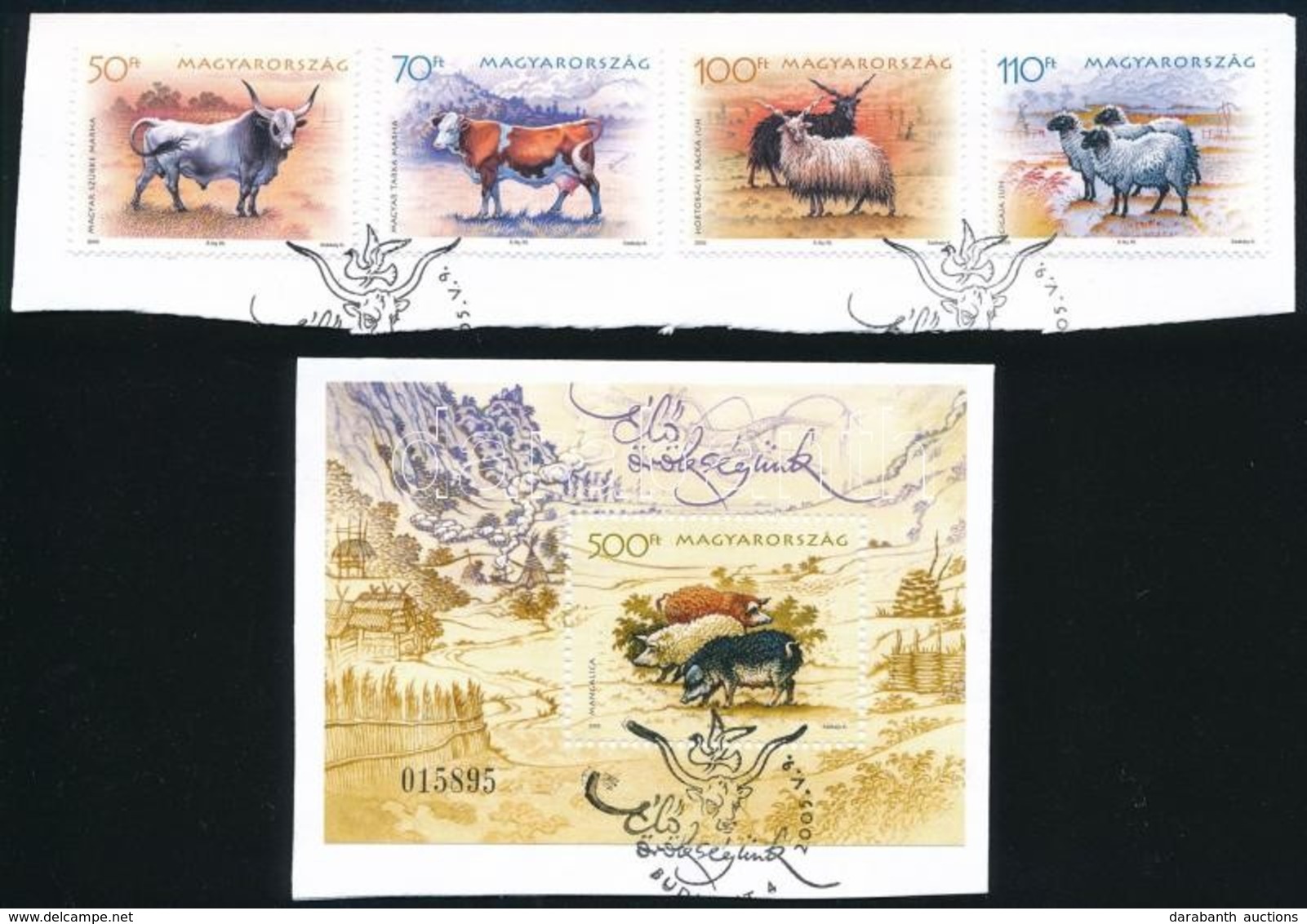 2005 Él? örökségünk 10 Sor és 10 Blokk FDC Kivágásokon (bélyegzett ár 18.600) - Other & Unclassified