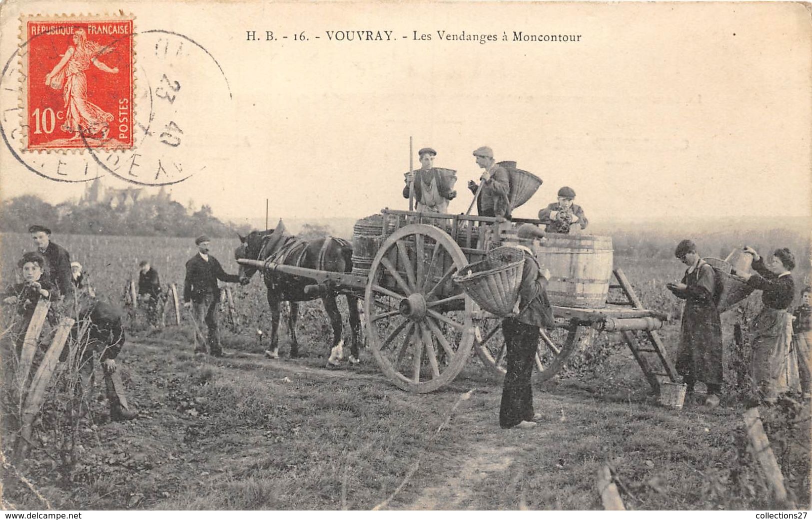 37-VOUVRAY- LES VENDANGES A MONCONTOUR - Vouvray