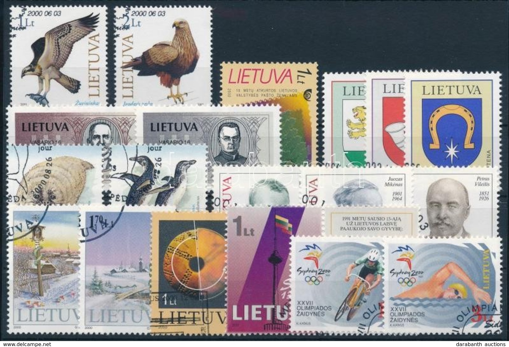 O 2000-2001 Litvánia 7 Db Klf Sor + 3 Db önálló Bélyeg - Other & Unclassified