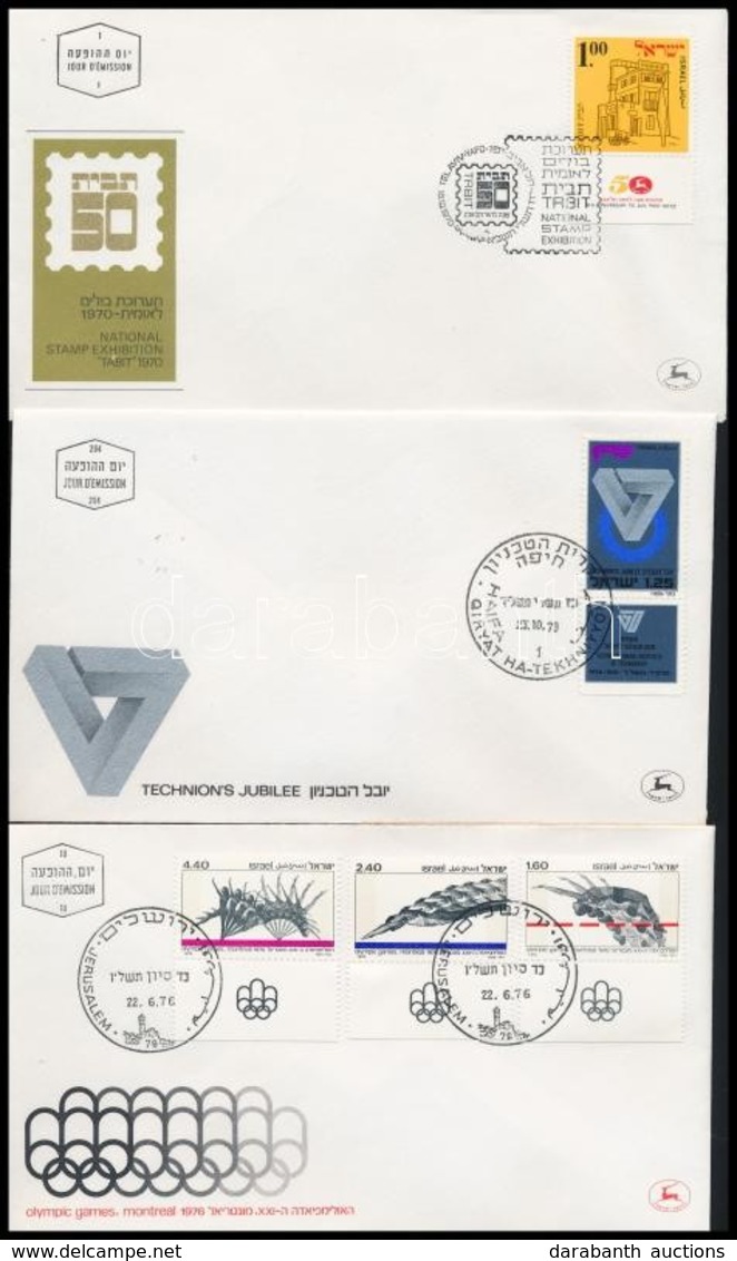 Izrael 1970-1978 7 Db Klf Tabos FDC - Other & Unclassified