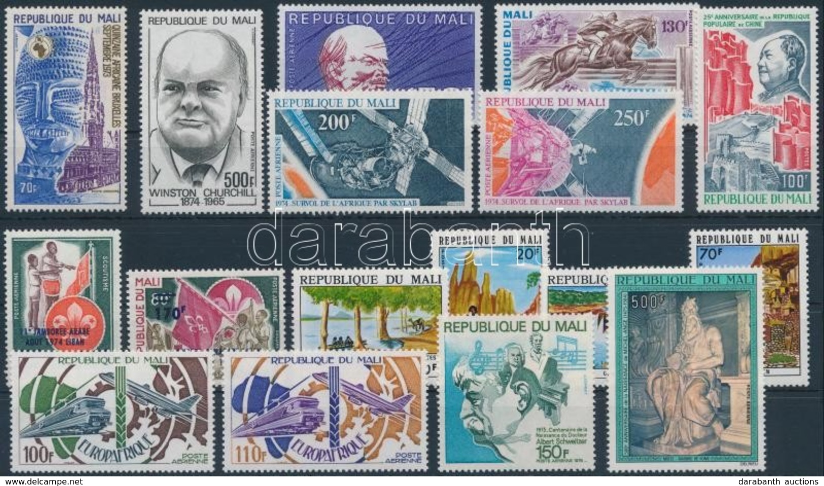 ** Mali 1973-1975 4 Db Sor + 7 Db Bélyeg - Other & Unclassified