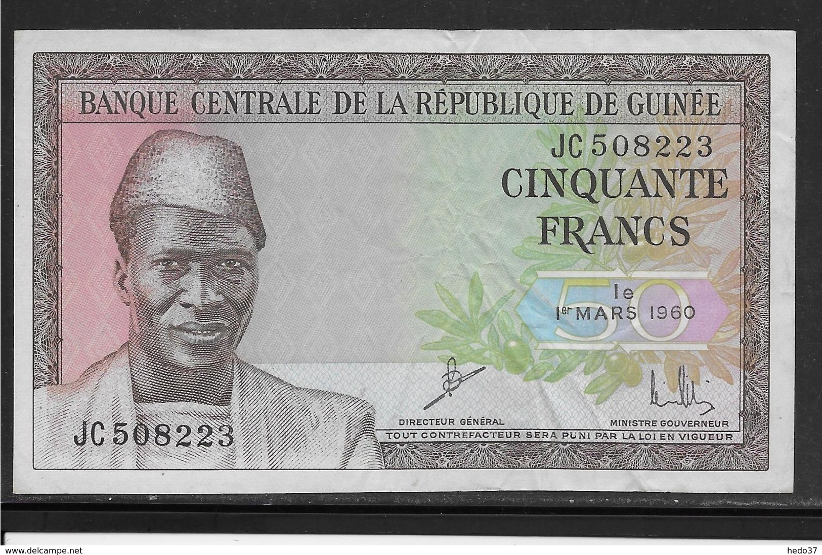 Guinée - 50 Francs - 1960 - Pick N°12 - TTB - Guinée