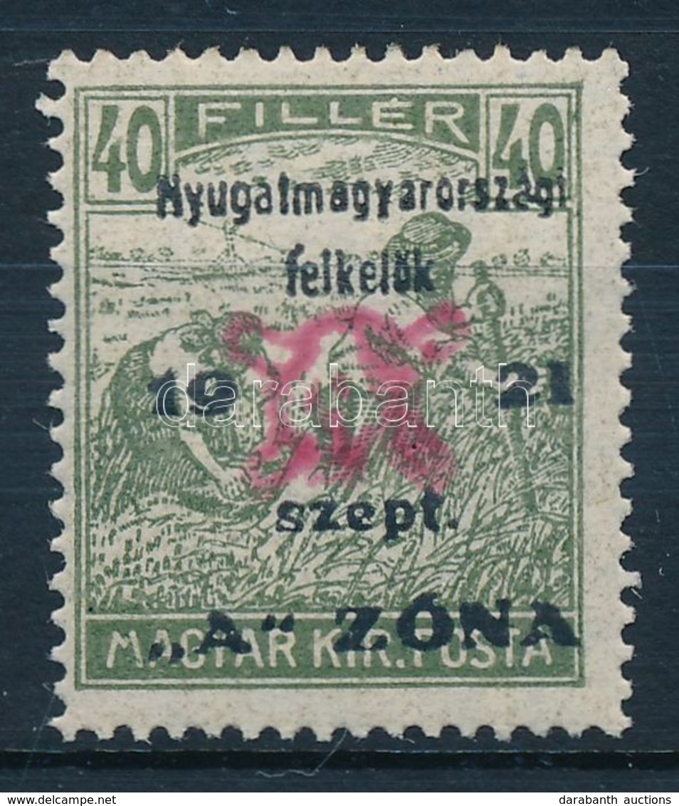 ** Nyugat-Magyarország II. 1921 Arató 40f Garancia Nélkül (80.000) - Autres & Non Classés