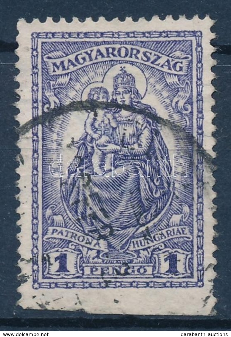 O 1926 Keskeny Madonna 1P Alul Fogazatlan Bélyeg - Other & Unclassified