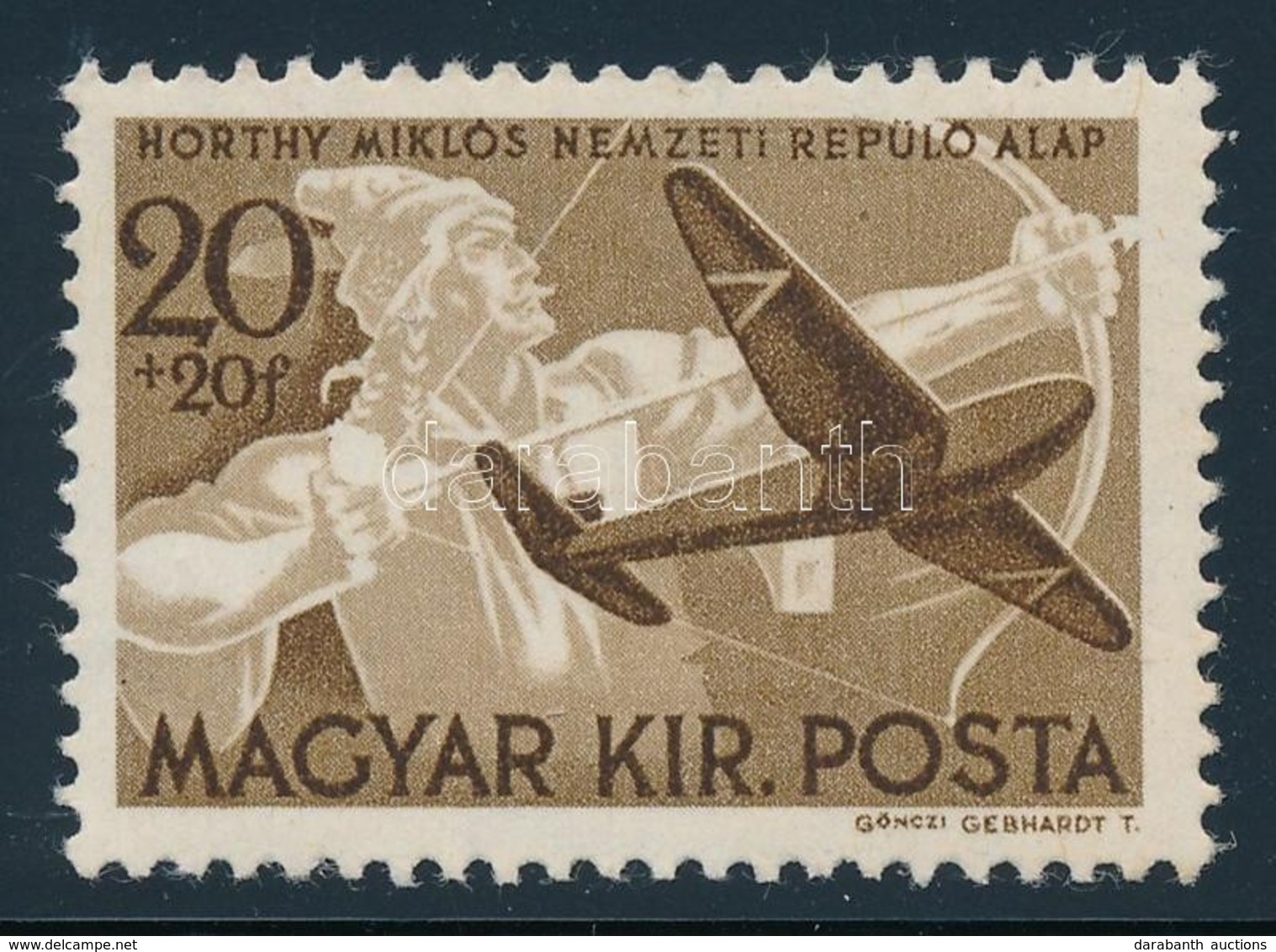 ** 1942 Repül? Alap II. 20f 'fehér Folt A Nyakon' Tévnyomat - Other & Unclassified