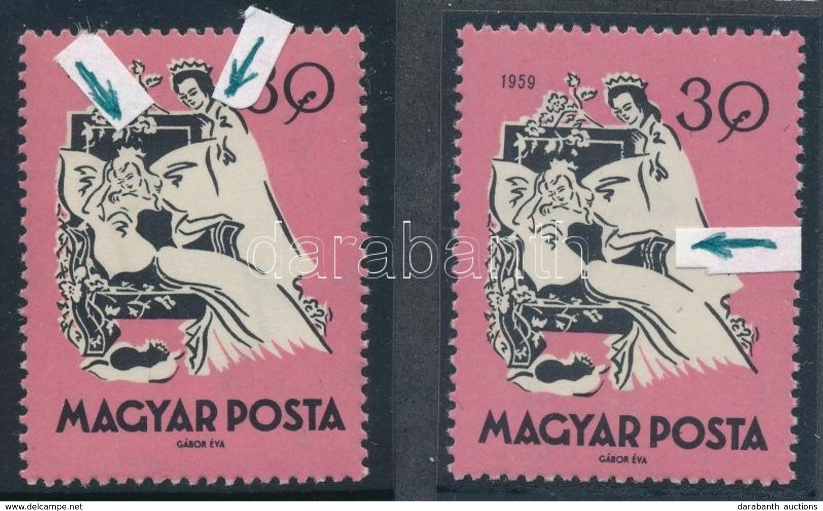 ** 1959 2 Db Mese 30f Tévnyomattal - Other & Unclassified