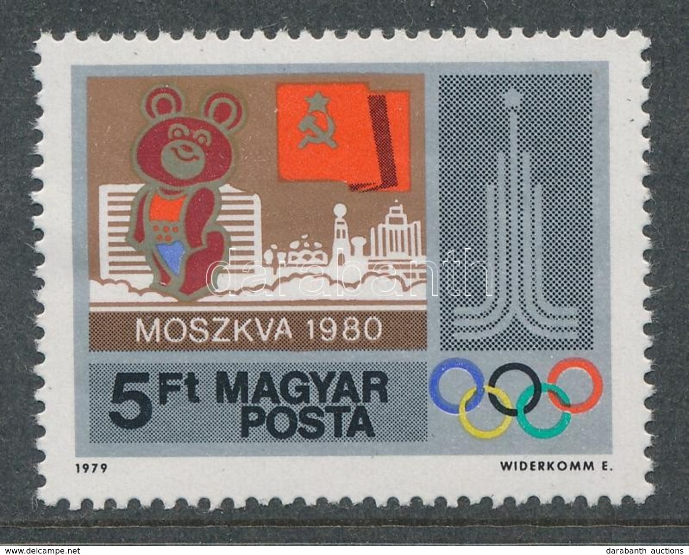 ** 1979 Olimpiai Városok 5Ft, Az épület Jobb Sarka Hiányzik (3.000) - Other & Unclassified