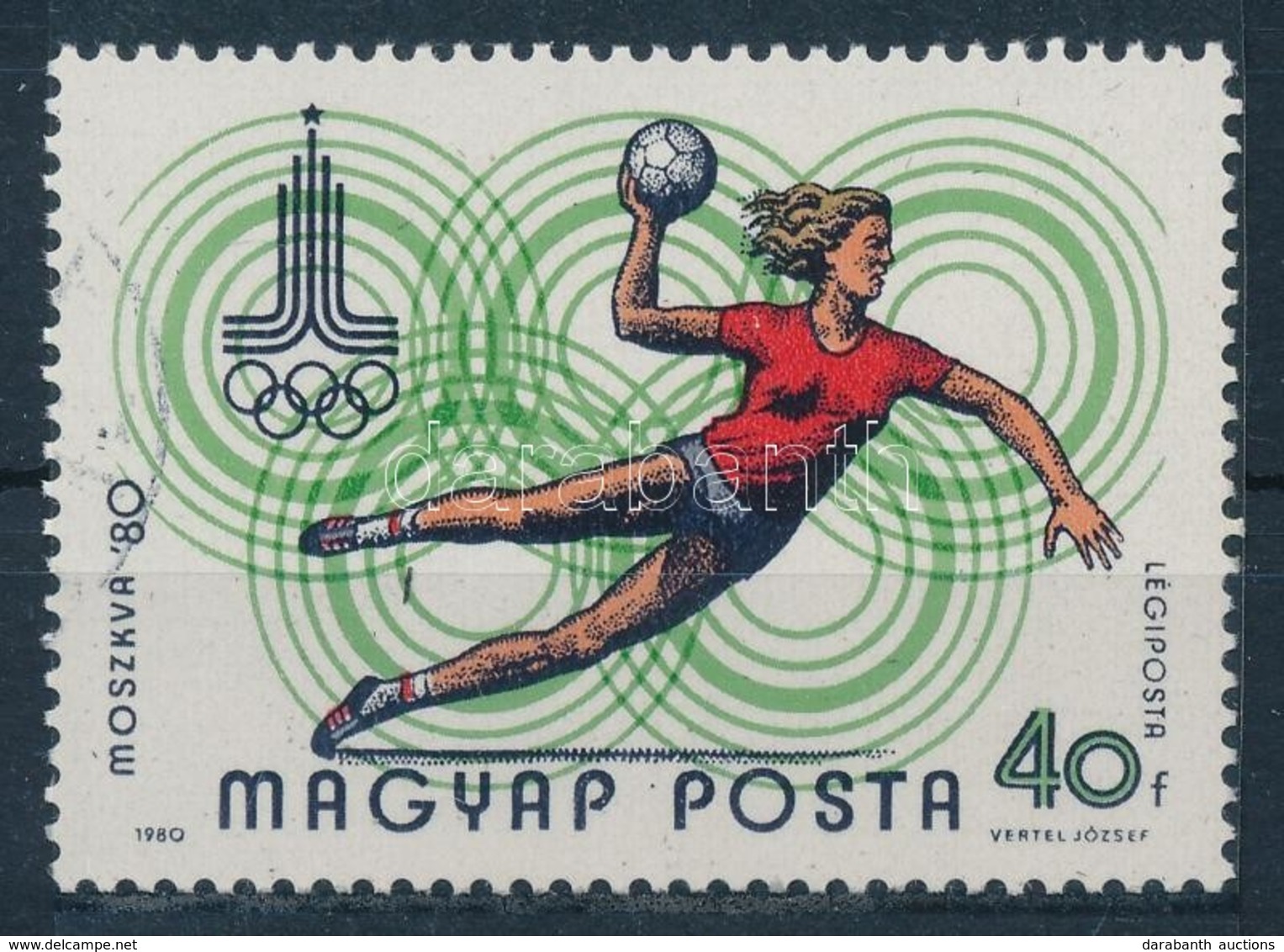 ** 1980 Moszkvai Olimpia 40f, 'MAGYAP' Lemezhiba - Other & Unclassified