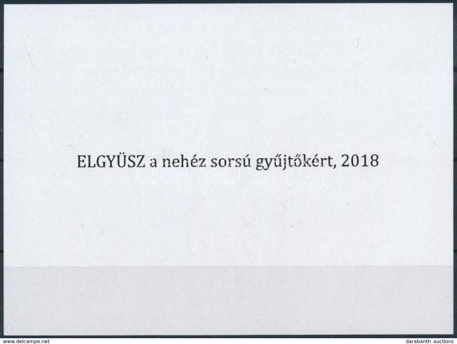 ** 2018 145 éves A Gyorsúszás Emlékív Hátoldalán 'ELGYÜSZ A Nehéz Sorsú Gy?jt?kért, 2018' Felirattal - Other & Unclassified