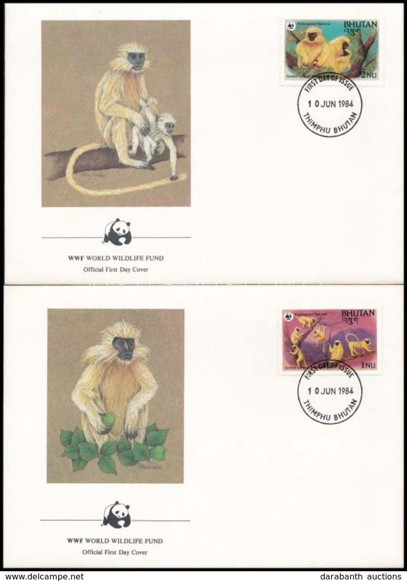 1984 WWF: Aranylangur Sor 4 Db FDC-n Mi 840-843 - Other & Unclassified