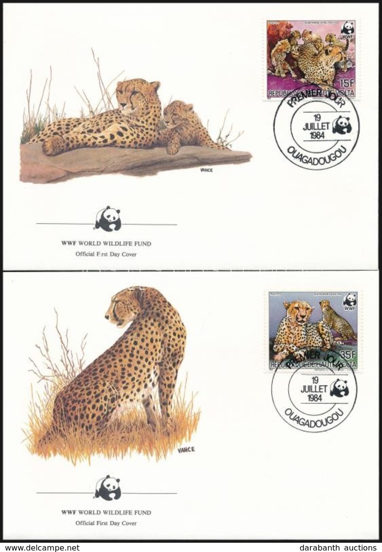 1984 WWF: Gepárd Sor 4 Db FDC-n Mi 957-960 A - Other & Unclassified