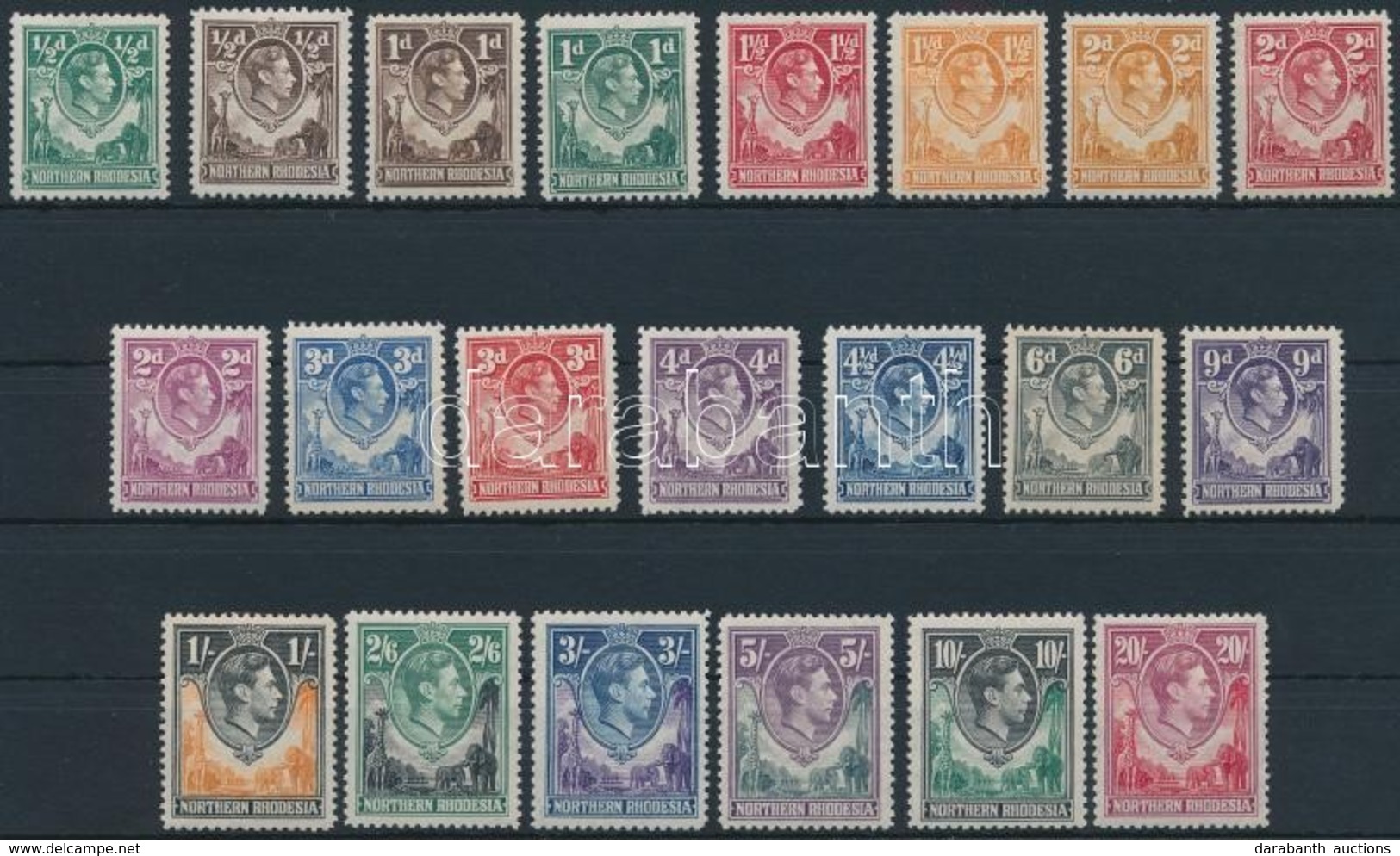 ** 1938 VI. György Sor Mi 25-45 - Other & Unclassified