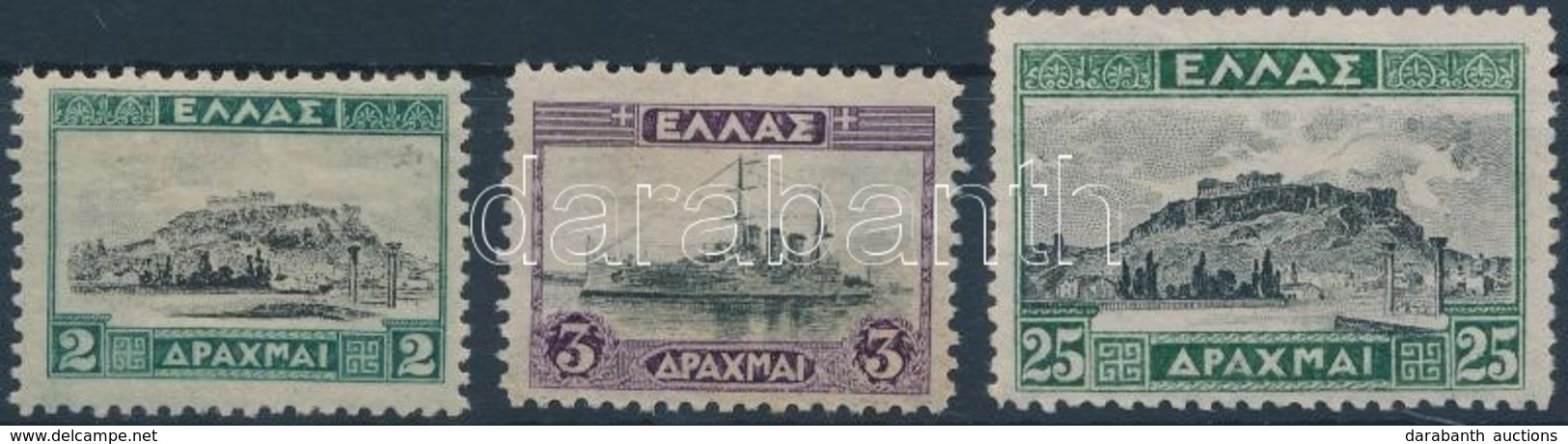 * 1927 Forgalmi értékek Mi 312-313, 317 - Other & Unclassified