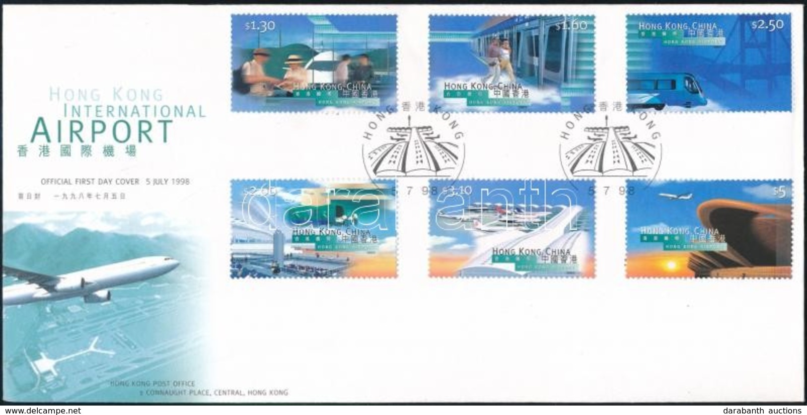 1998 Nemzetközi Repül?tér Sor FDC-n Mi 843-848 - Other & Unclassified