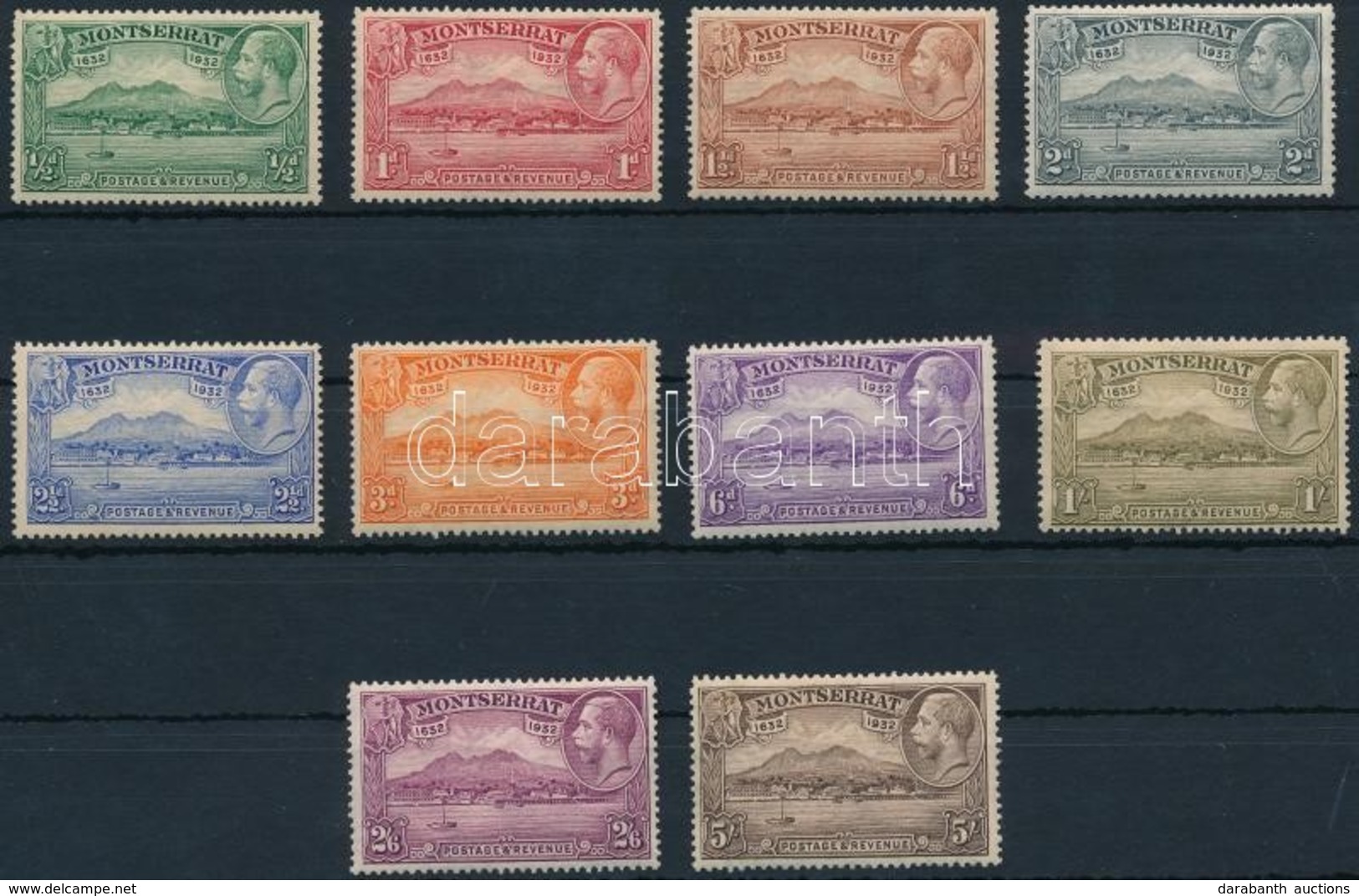 ** * 1932 Forgalmi Sor Mi 76-85 (6P, 2,6Sh Falcos / Hinged) - Other & Unclassified