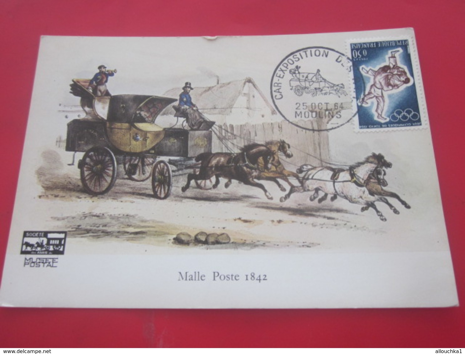 25 Oct 1964 MALLE POSTE 1846 Carte Edité Par Les Amis Du Musée Postal-Cachet Commémoratif CAR-EXPOSITION DES ARTS- - Matasellos Conmemorativos