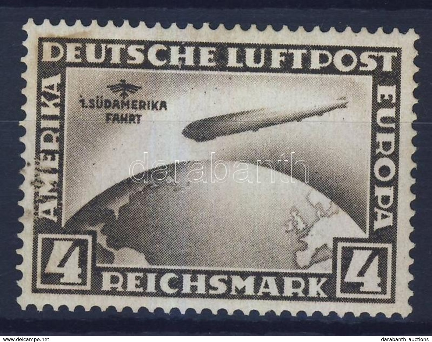 ** 1930 Zeppelin Südamerika- Fahrt 4RM Mi 439Y, Pici Gumihiba / Small Gum Disturbance - Other & Unclassified