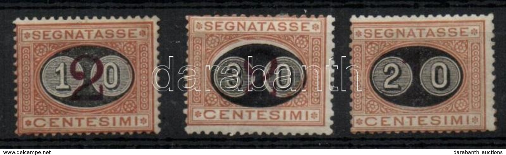 * 1890 Portó Felülnyomott Sor / Postage Due Overprinted Set Mi 15-17 - Other & Unclassified