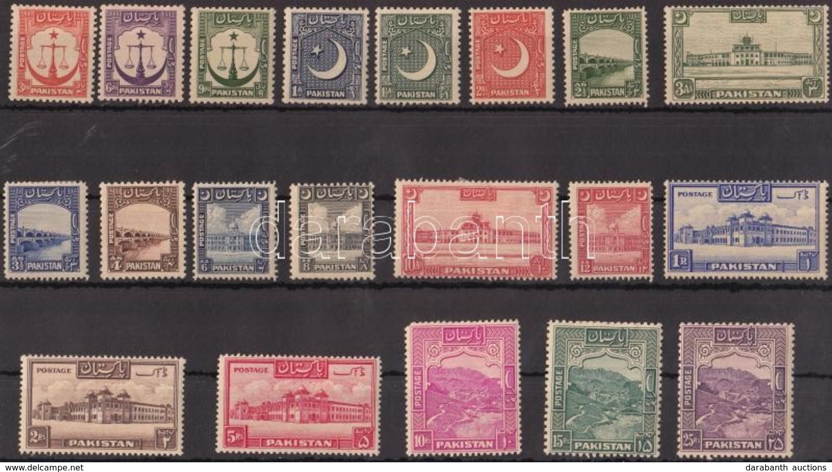 * 1948 Forgalmi Sor Vegyes Fogazással Mi 24-43 (Mi 41 Sarokfoghiba / Missing Corner Perf.) - Other & Unclassified