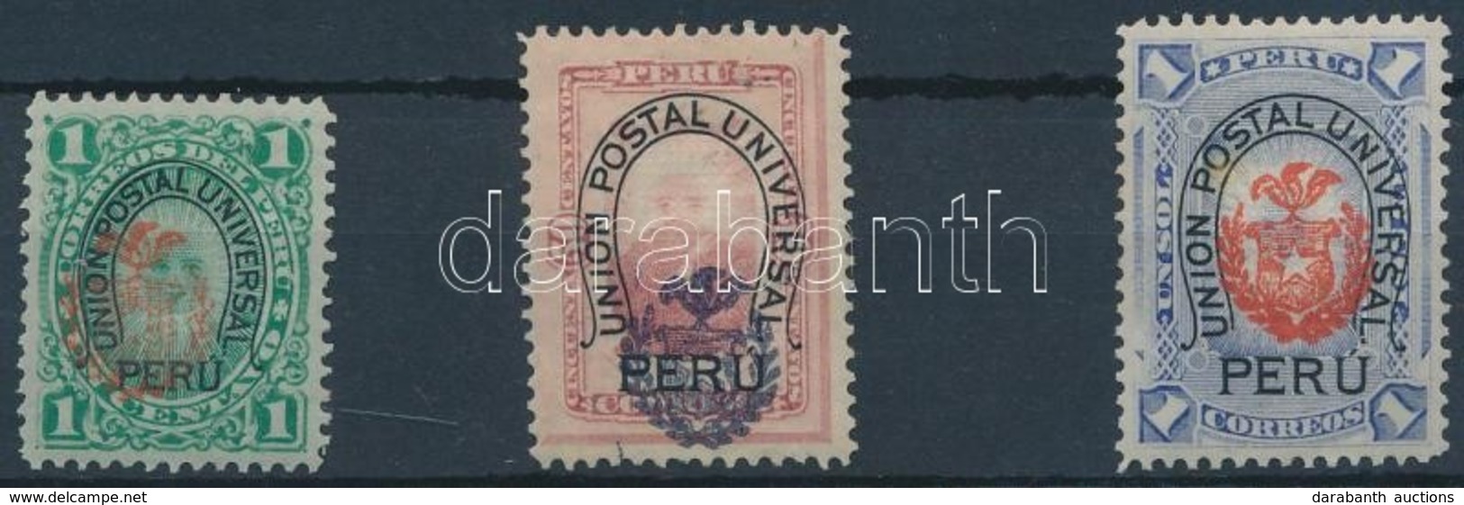 * 1883 Forgalmi Felülnyomott Sor 3 értéke Mi 47, 50-51 - Other & Unclassified