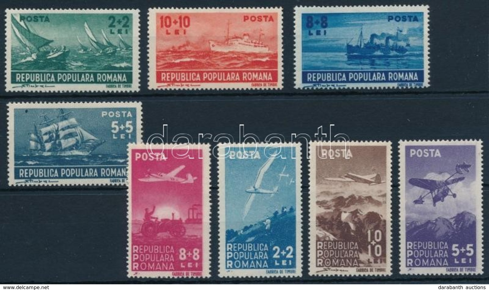 ** 1948 Repülés és Hajózás Sor Mi 1145-1152 - Altri & Non Classificati