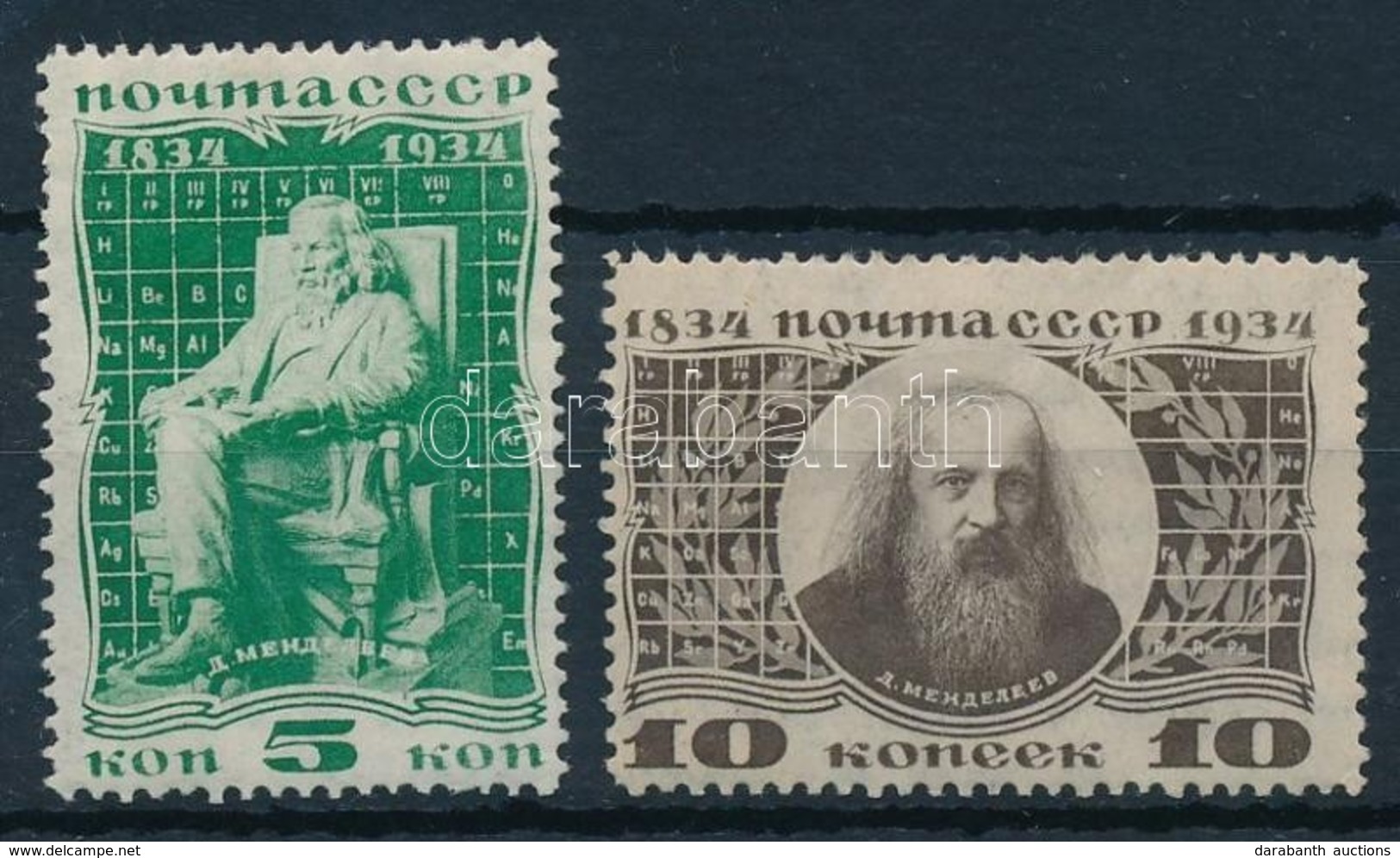 * 1934 Mengyelejev Mi 476-477 X - Other & Unclassified