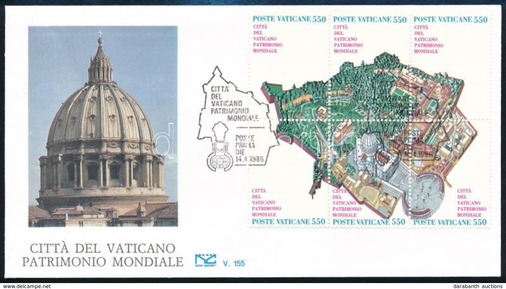 ** 1986 UNESCO Hatostömb Mi 883-888 FDC-n - Other & Unclassified