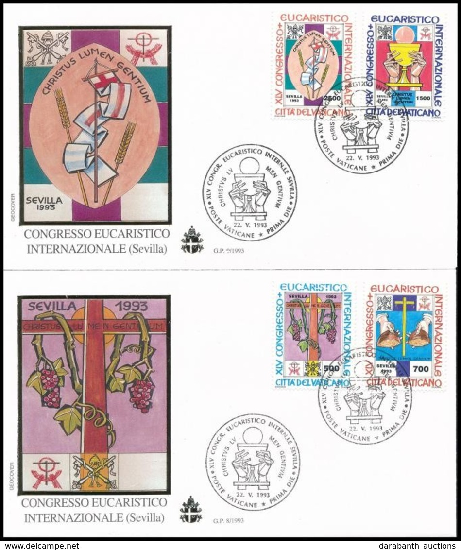 1993 Nemzetközi Eucharisztikus Kongresszus, Sevilla Sor Mi  1093-1096 2 Db FDC-n - Other & Unclassified