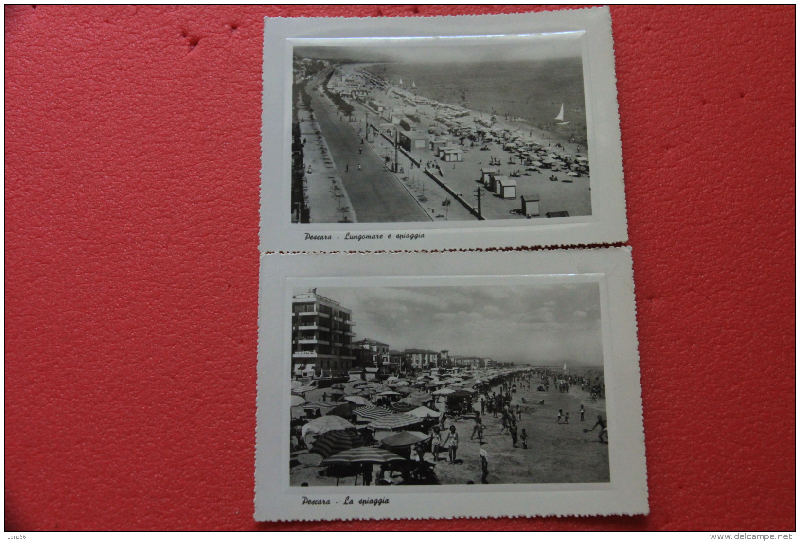 Pescara Il Lungomare E La Spiaggia Due Vedute NV - Autres & Non Classés