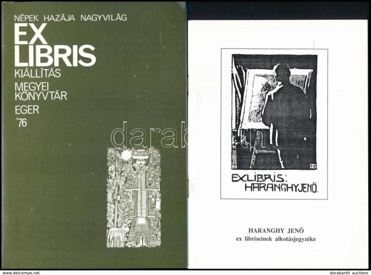 Vegyes Ex Libris Szakirodalom Tétel, 6 Db.: 
1964 Magyar írók, M?vészek és Tudósok Ex Librisei. Kiállítási Katalógus. Bp - Other & Unclassified